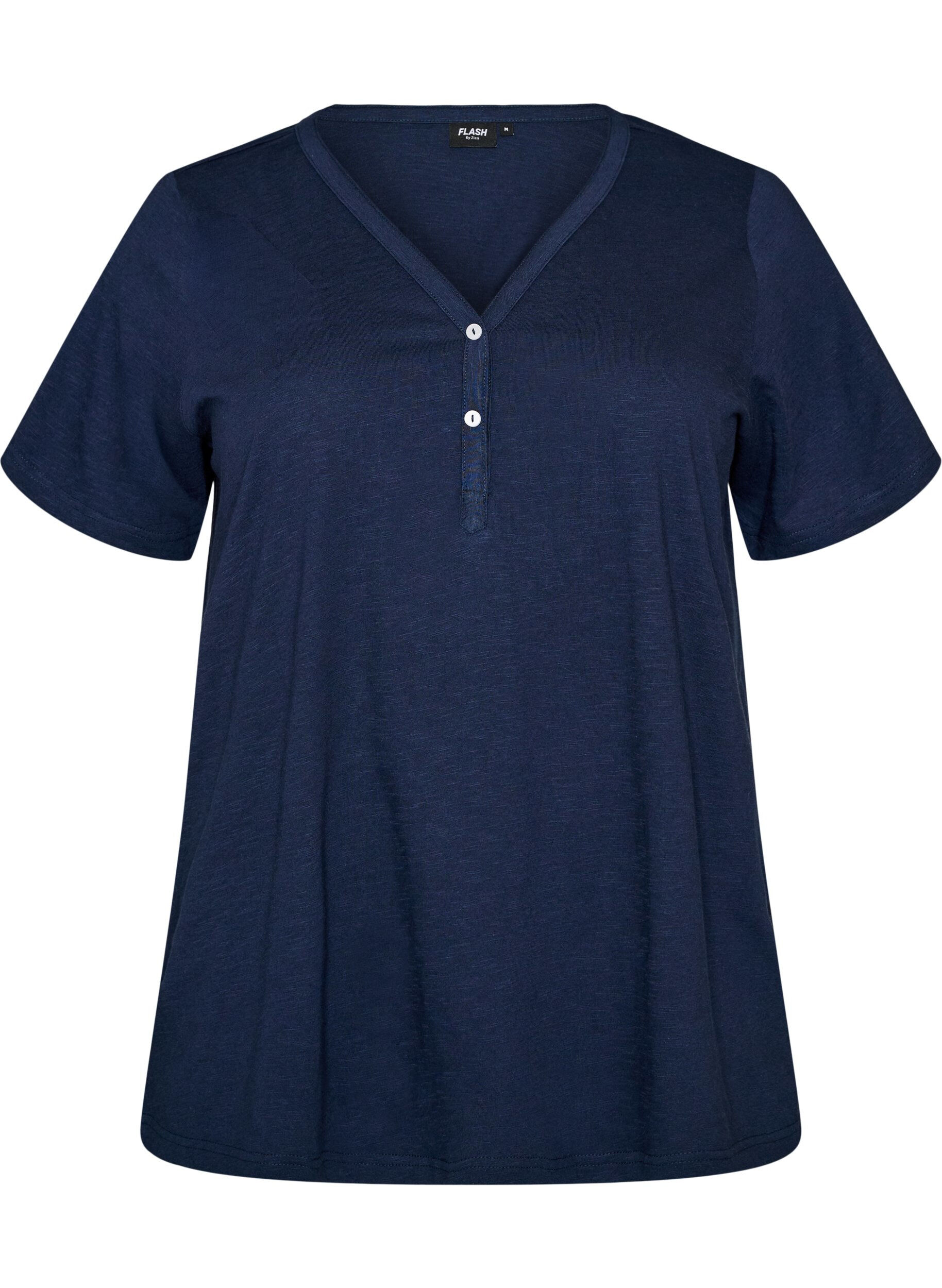 FLASH - T-shirt with button detail