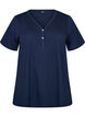 T-shirt with button detail, Blue, Packshot image number 0
