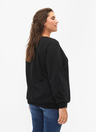 Christmas sweatshirt, Black LOADING, Model image number 1
