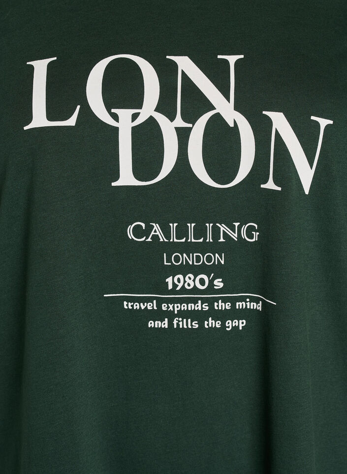 T-shirt with motif, Green, Packshot image number 2