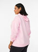 Sporty scuba hoodie with decorative stitching, Pink, Model image number 2