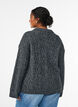 Cable knit sweater with polo collar, Dark Grey, Model image number 2