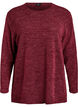 Long-sleeved blouse with texture, Dark Bordeaux, Packshot image number 0