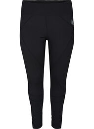 Workout leggings with reflex and inner fleece, Black, Packshot