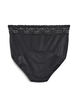 Period panties with lace, Black, Packshot image number 1