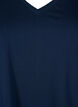 Short sleeve t-shirt with v-neckline, Blue, Packshot image number 2