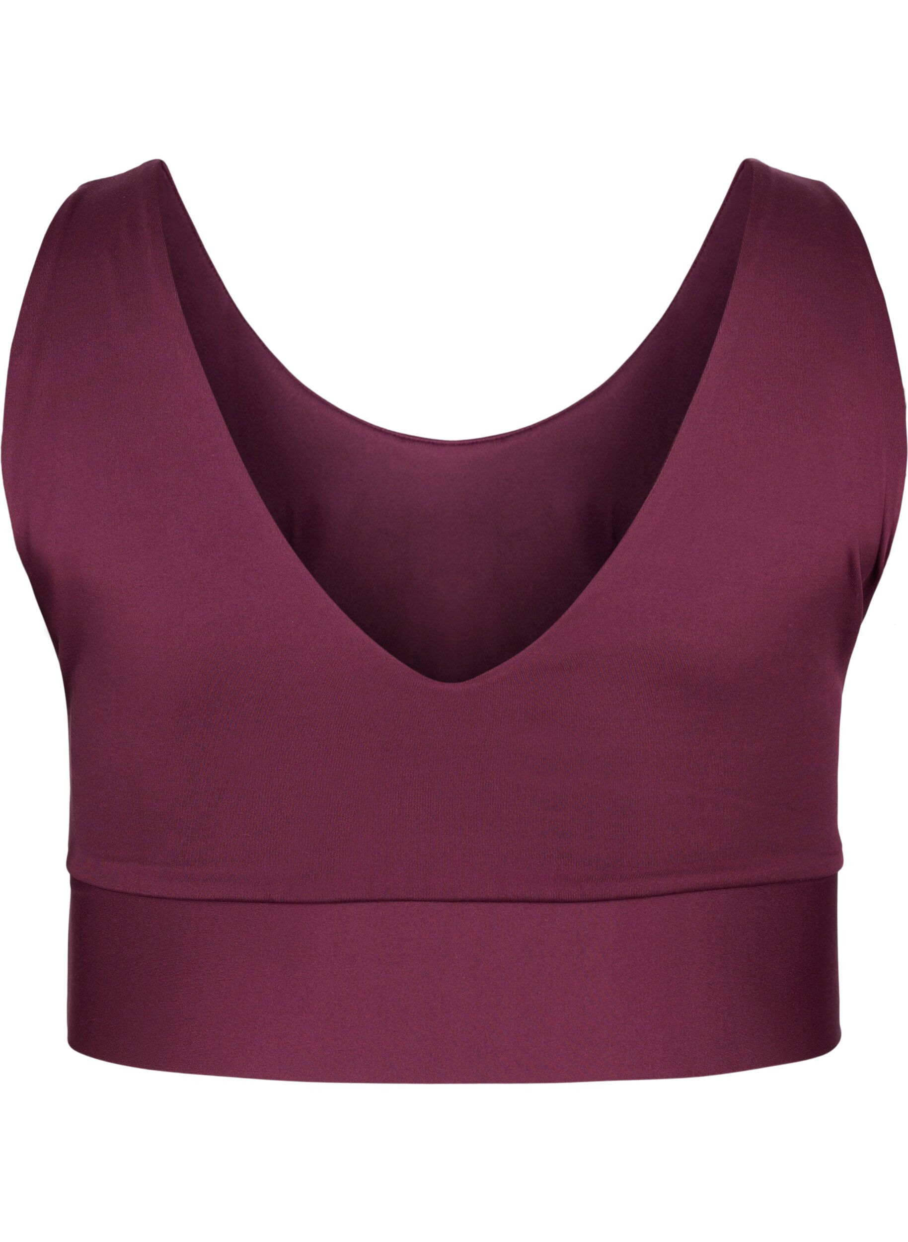Zizzifashion CORE, MID SUPPORT SPORTS BRA - Sports bra with v-back, Fig, Packshot image number 1