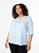 FLASH - Shirt with crochet detail, Cashmere Blue, Model image number 0