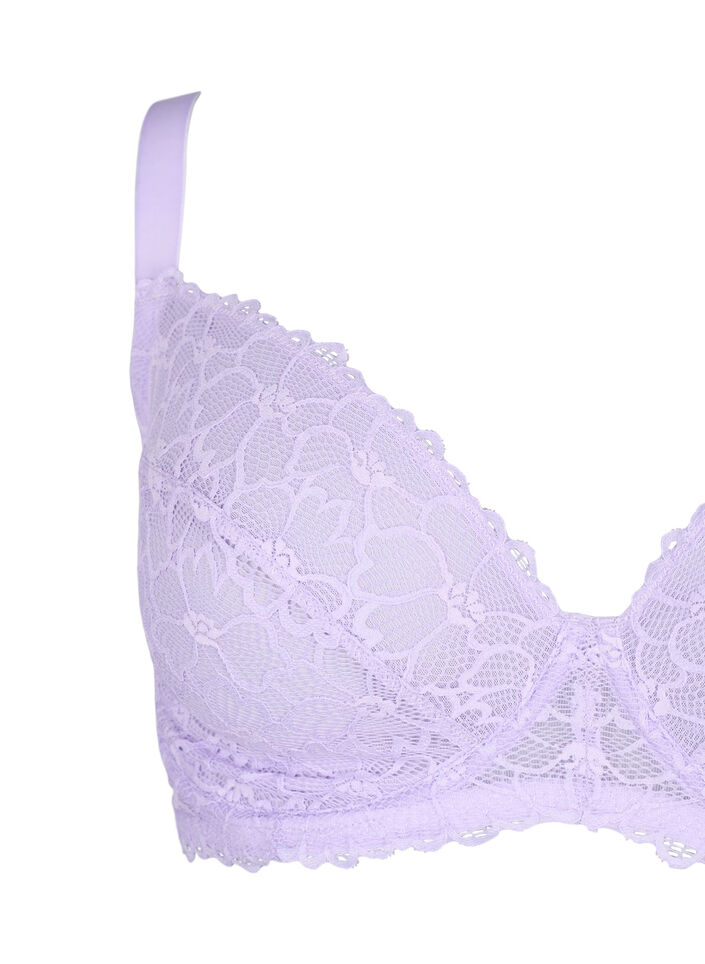Full cover lace bra with underwire, Purple, Packshot image number 2