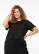 FLASH - T-shirt with eyelet pattern, Black, Model image number 0