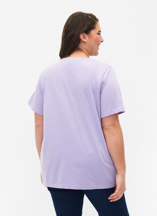 FLASH - T-shirt with round neck, Lavender, Model image number 1