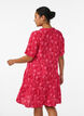 Short A-line dress in cotton muslin, Red, Model image number 2