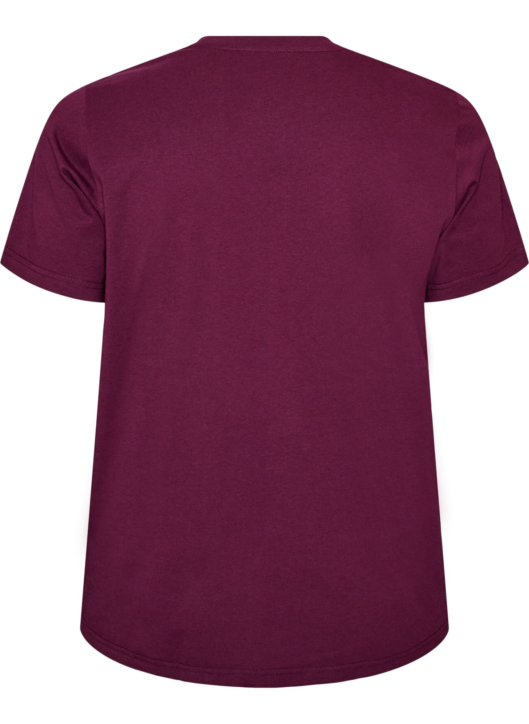 ZizzifashionT-shirt with floral embroidery and rhinestones, Purple, Packshot image number 1