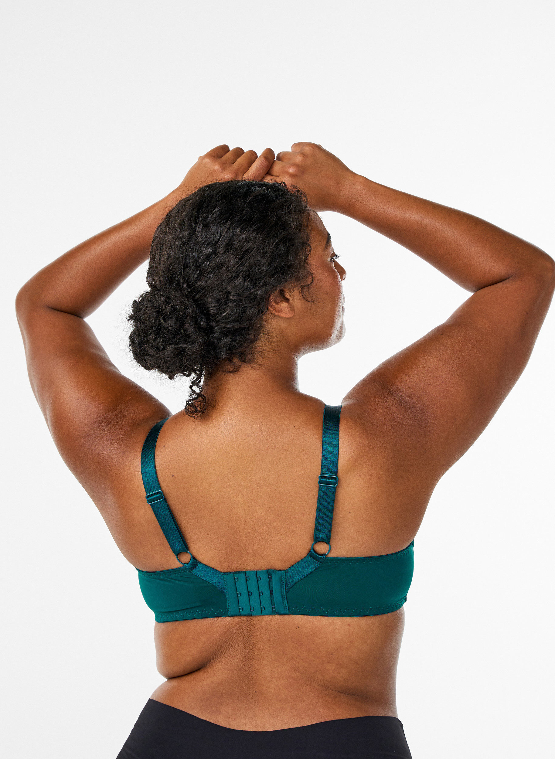 ZizzifashionPadded lace bra with underwire, Green, Model image number 2