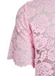 Lace shirt blouse with pearl buttons, Rose, Packshot image number 3