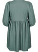 FLASH - Short dress with texture and 3/4 sleeves, Balsam Green, Packshot image number 1