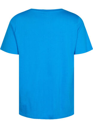 Short sleeve t-shirt with a-shape, French Blue, Packshot image number 1