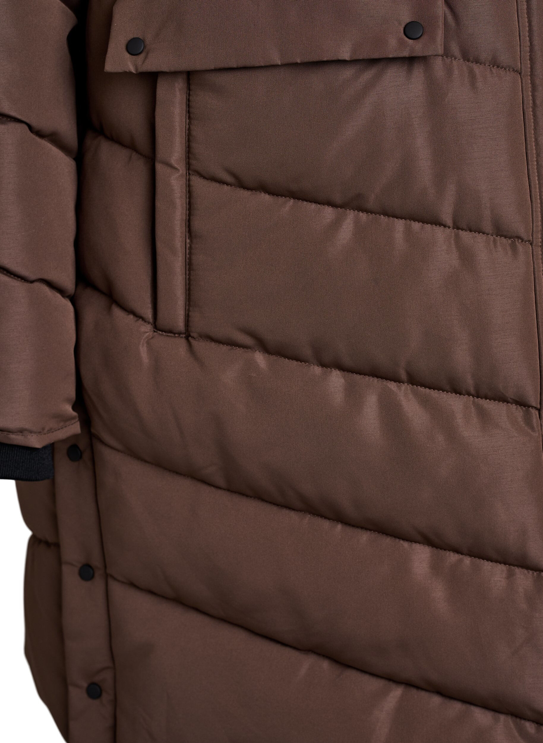 Zizzifashion Hooded quilted winter coat, Brown, Packshot image number 3