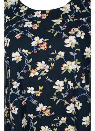 Short-sleeved, printed cotton dress, Vulcan Flower AOP, Packshot image number 2