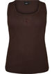 Fitted top with motif, Brown, Packshot image number 0