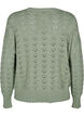 Long-sleeved knit blouse with an openwork pattern, Green Bay, Packshot image number 1