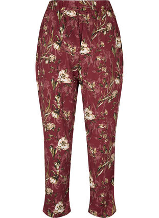Pyjamas pants with floral print, Cabernet Flower Pr., Packshot image number 1