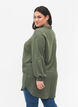 Long plain viscose shirt, Thyme, Model image number 1