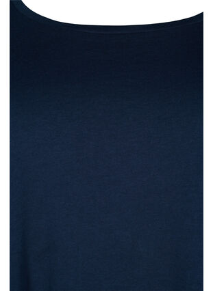 Basic cotton blouse 2-pack, Antique Green/Navy, Packshot image number 3