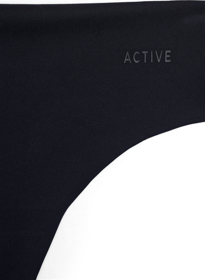 2-pack invisible G-string training panties, Black, Packshot image number 2