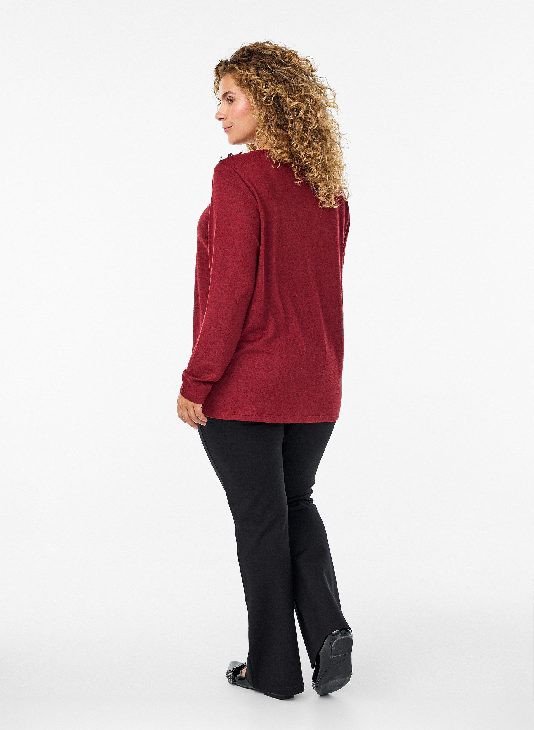 ZizzifashionBootcut trousers in viscose mix, Black, Model image number 1