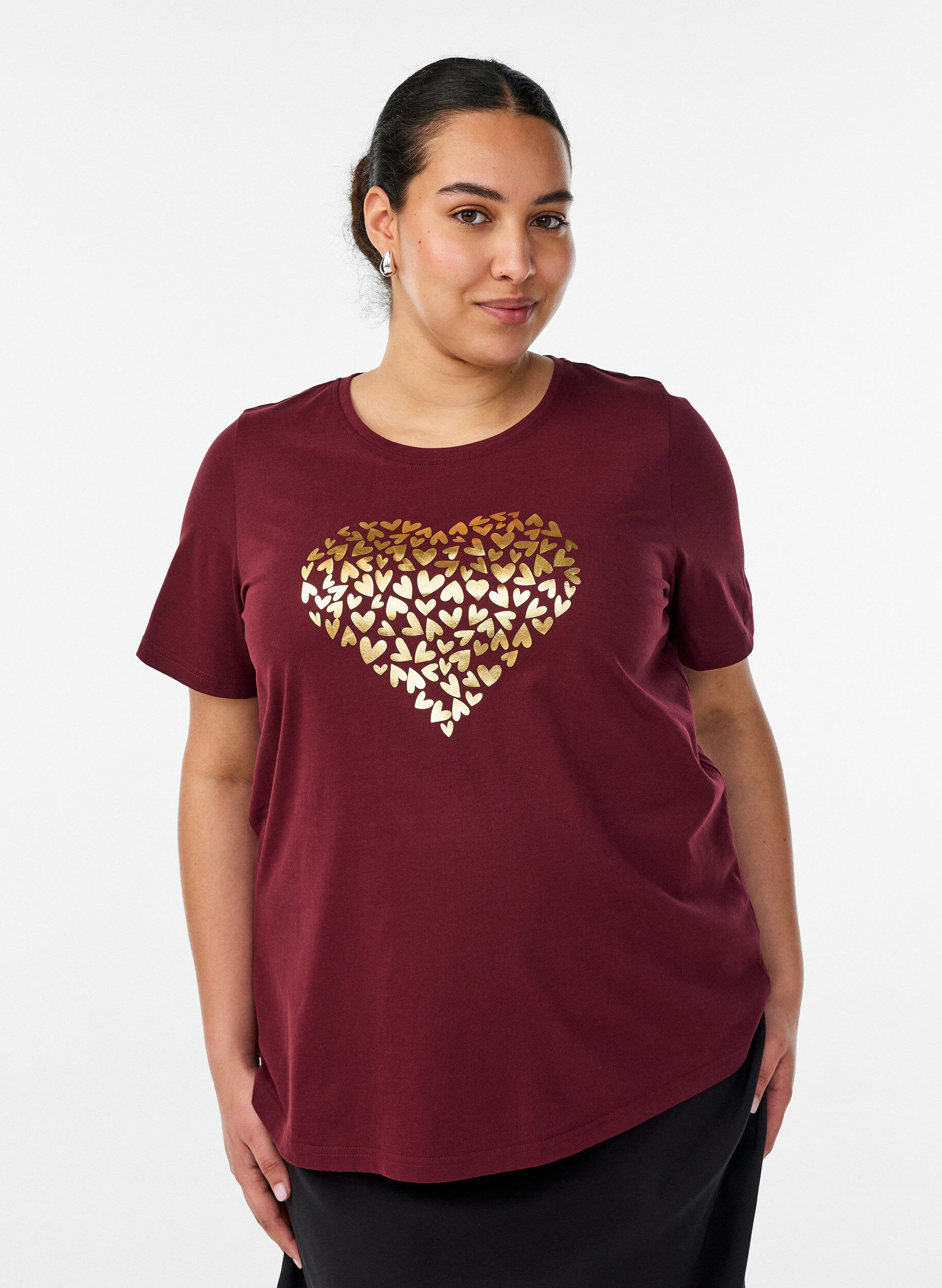 ZizzifashionT-shirt with motif, Red, Model image number 0