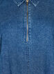 Short denim dress with zipper and 3/4 sleeves, Blue, Packshot image number 2