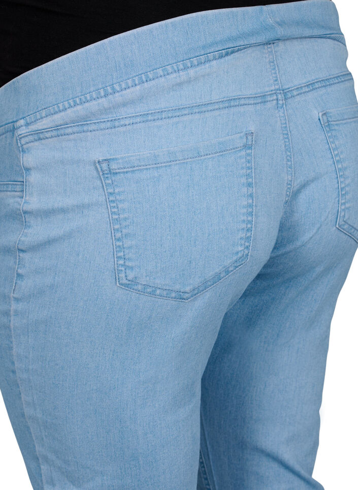 Pregnancy jeggings with back pockets, Light Blue, Packshot image number 3