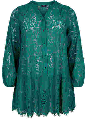 Lace tunic with button closure