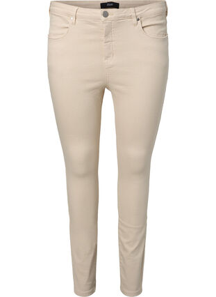 Super slim fit Amy jeans with high waist, Oatmeal, Packshot image number 0