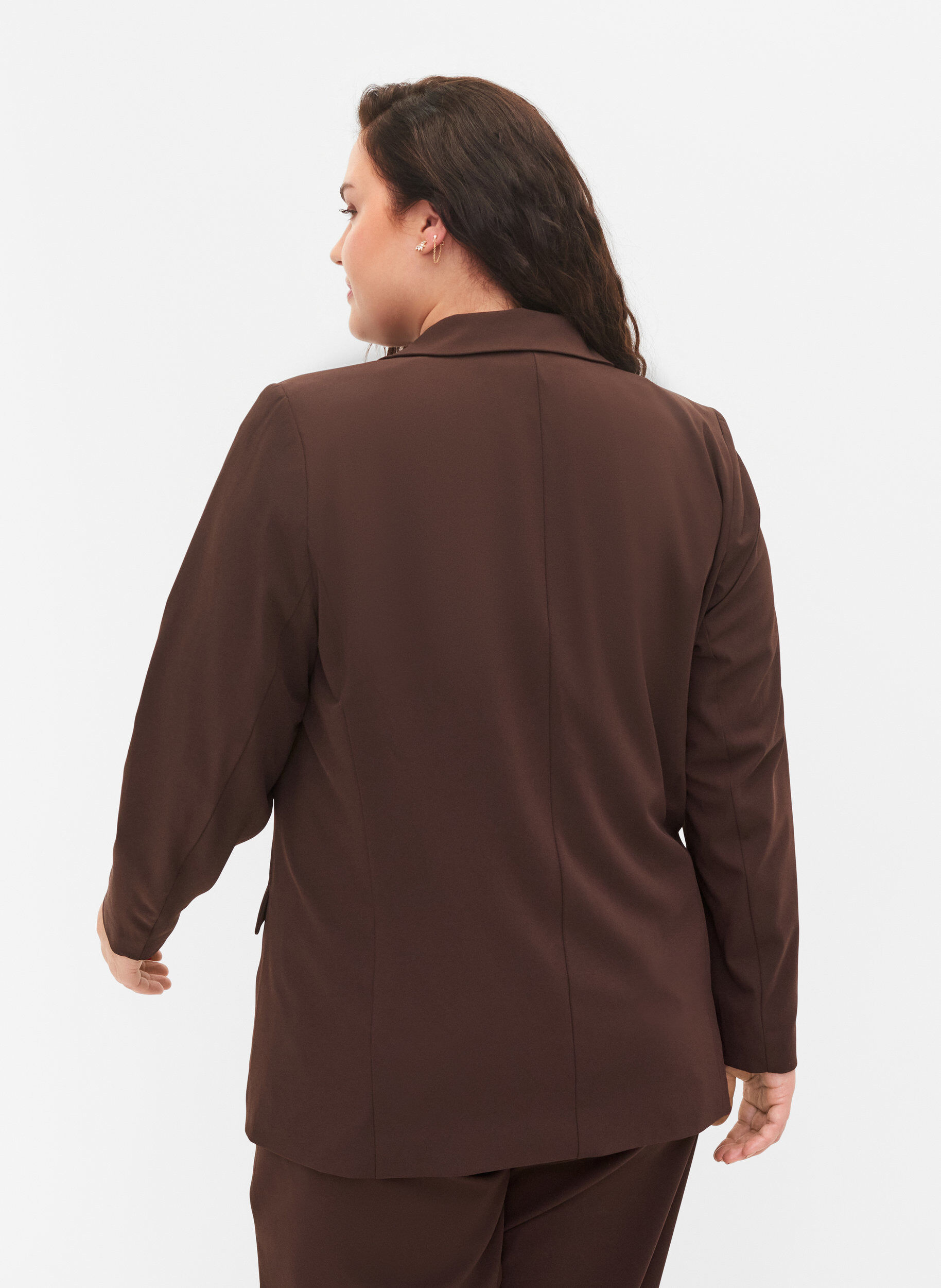 Zizzifashion Classic blazer with pockets, Java, Model image number 1