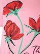 Cotton T-shirt with front print, Pink, Packshot image number 2