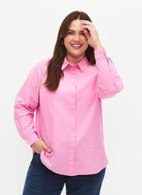 Long-sleeved cotton shirt, Pink Frosting, Model