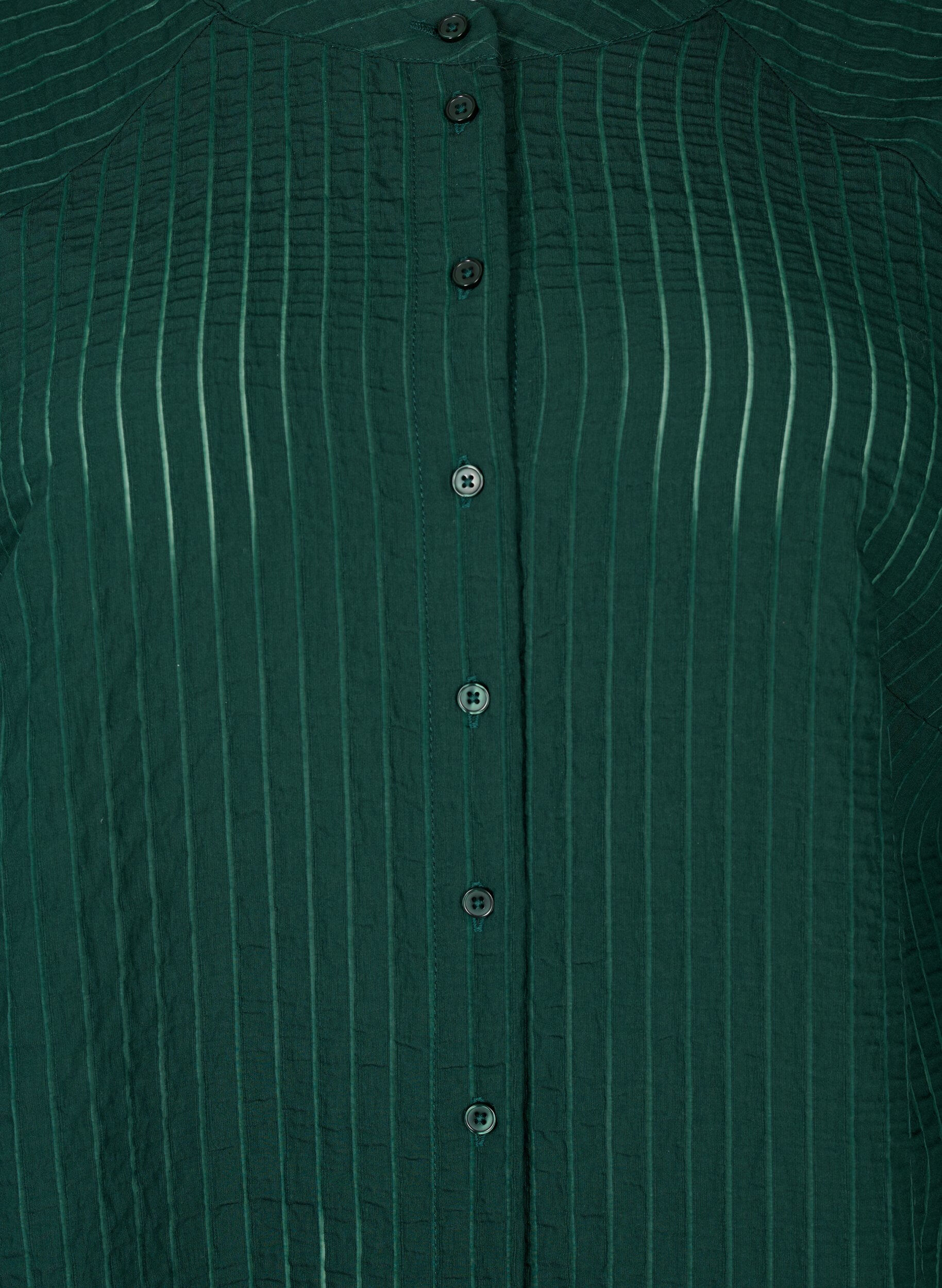 Zizzifashion Long viscose shirt with striped pattern, Scarab, Packshot image number 2
