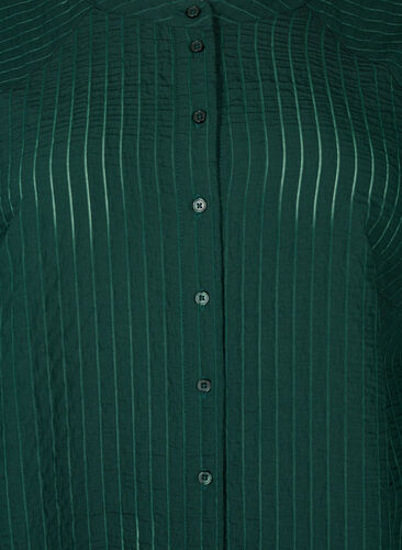 Long viscose shirt with striped pattern, Scarab, Packshot image number 2