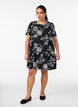 Dress in viscose with cutline, Black, Model image number 1