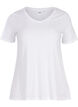 Basic plain cotton t-shirt, White, Packshot image number 0
