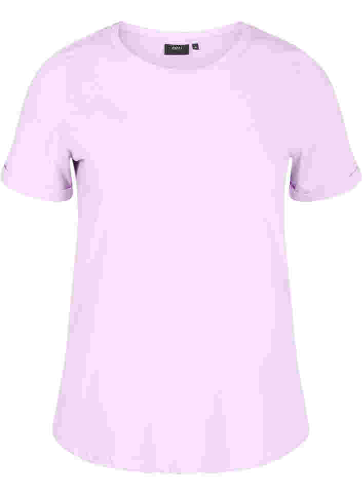 Basic cotton t-shirt, Orchid Bloom, Packshot image number 0