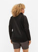 Sports cardigan with zipper and high neck, Black, Model image number 1