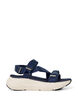 Comfortable sandal with Velcro and arch support, Blue, Packshot image number 0