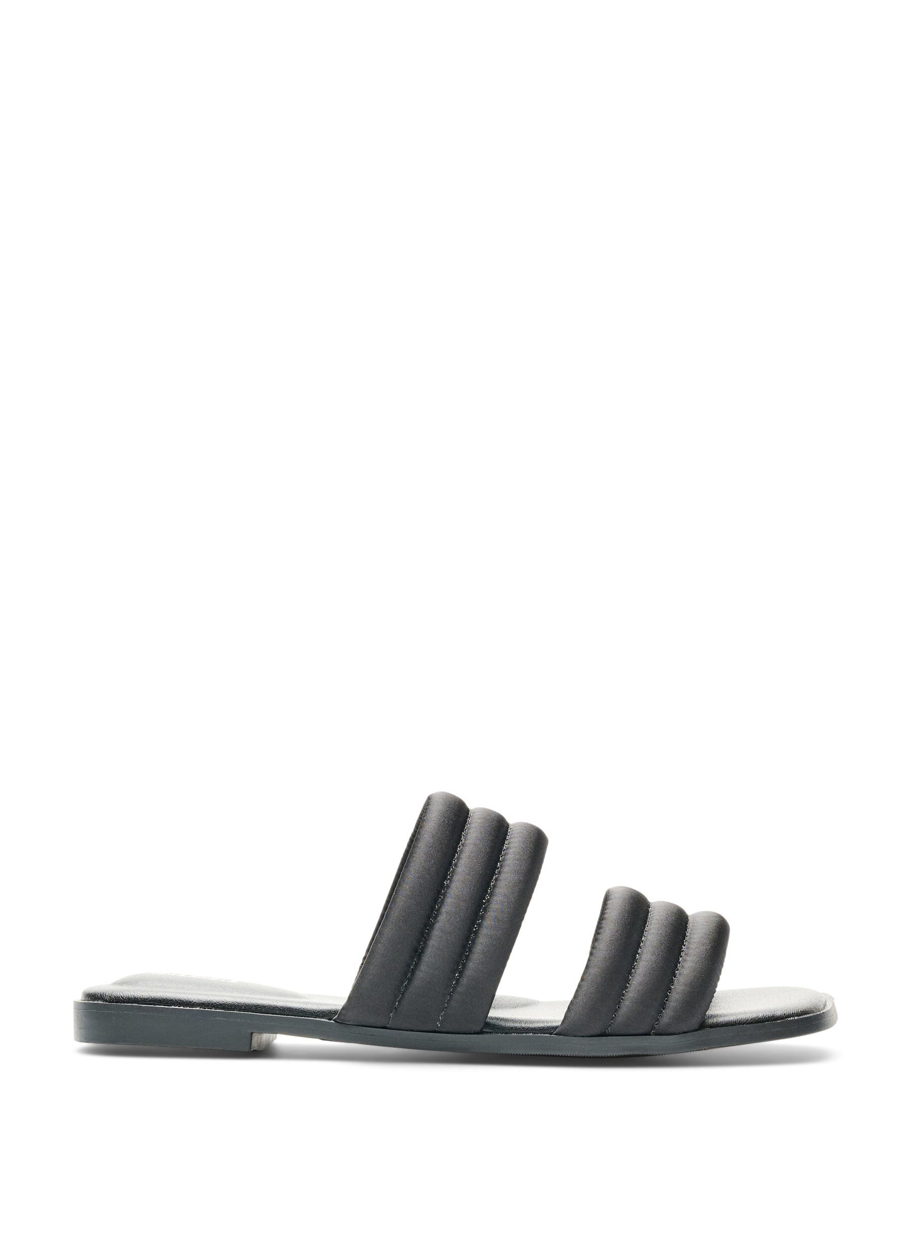 Zizzifashion Sandal with padded straps, Black, Packshot image number 0