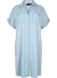 Short sleeve shirt dress in lyocell (TENCEL™)