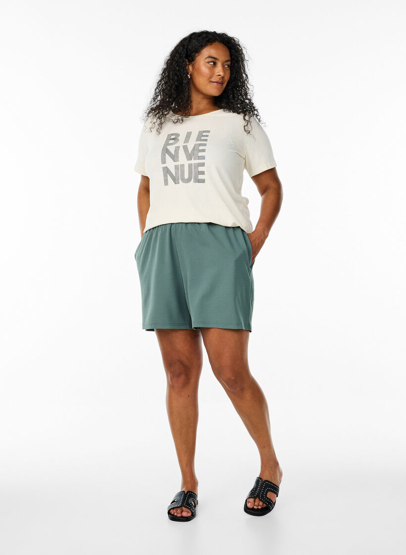 FLASH - T-shirt with motif, Vanilla, Model image number 1