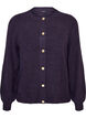 Cardigan in soft knit with gold-coloured buttons, Purple, Packshot image number 0