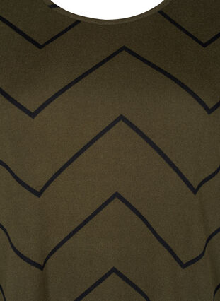 Patterned blouse with long sleeves, Army Zig Zag, Packshot image number 2